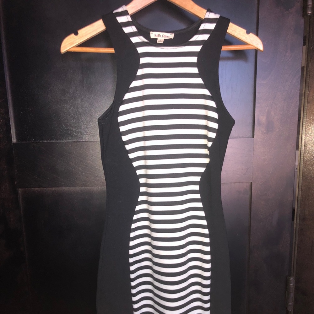 Black Striped Dress